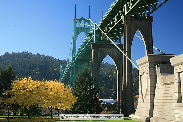 St. Johns Bridge, Fall Leaves (Portland, Oregon)