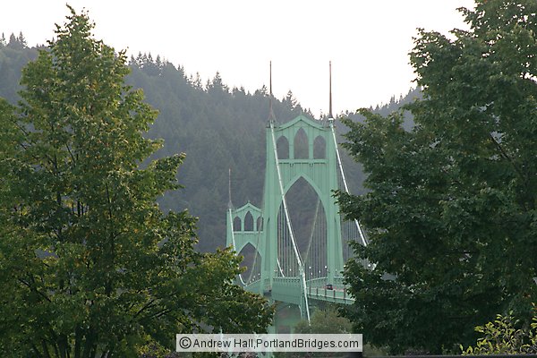 St. Johns Bridge Through the Trees (Portland, Oregon)