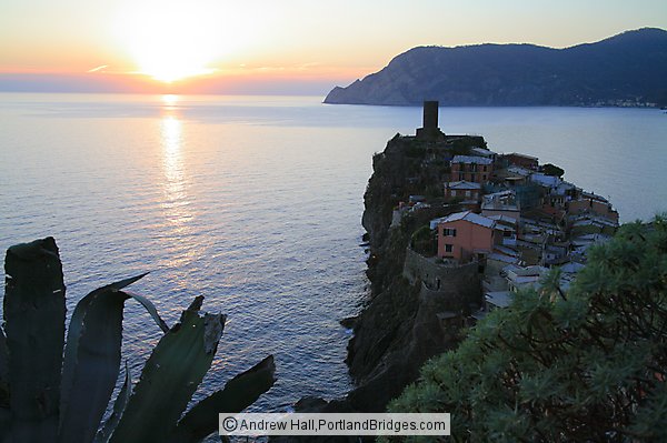 Vernazza, Italy, at Sunset