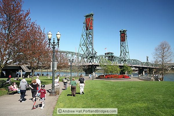 Hawthorne Bridge, Tom McCall Waterfront Park, Daytime (Portland, Oregon)
