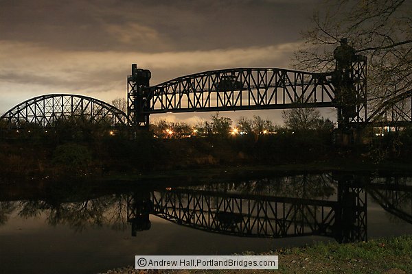 Rock Island Bridge at night, Little Rock