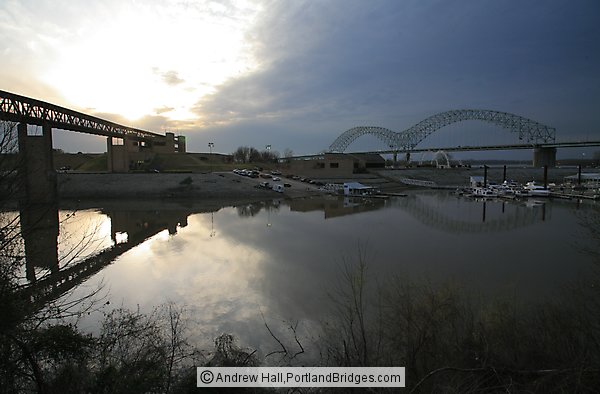 De Soto Bridge, Dusk, Memphis