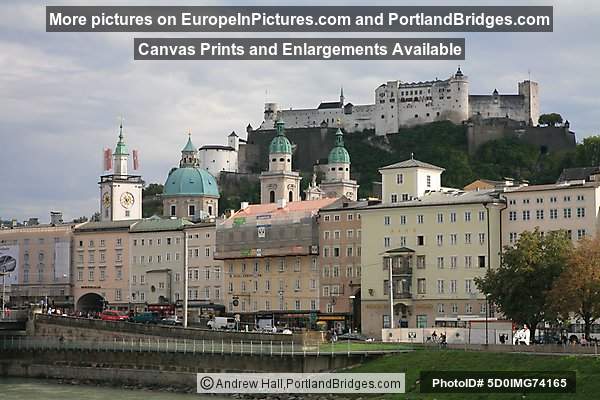 Salzburg, Austria Old Town and Hohensalzburg Fortress 