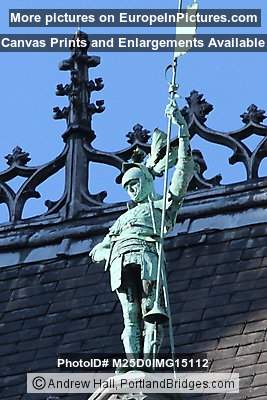 Statue on King's House, Grand Place, Brussels