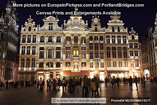 Guild Hall at Night, Grand Place, Brussels