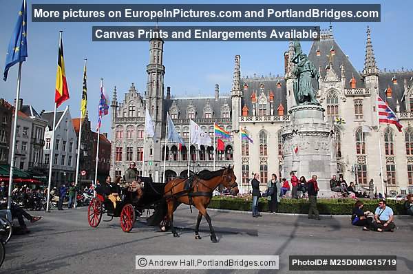 Market Square, Horse Carriage, Brugge