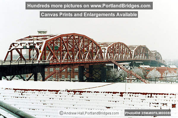 Broadway Bridge in the Snow (Portland, Oregon)