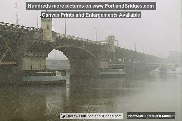 Burnside Bridge, Snowy Day (Portland, Oregon)