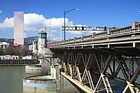 Portland Burnside Bridge From Eastbank Daytime 