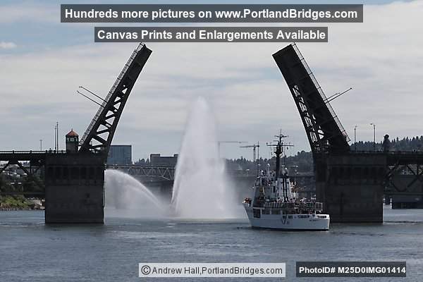 Burnside Bridge Open, Portland Fire Boat, USCGC Alert