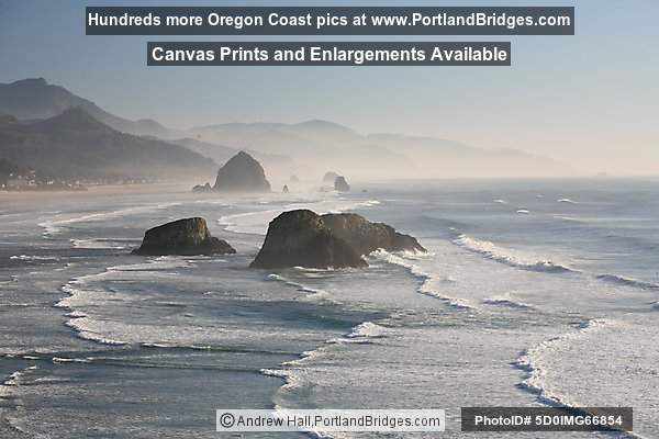 Cannon Beach, Rocks, from Ecola State Park