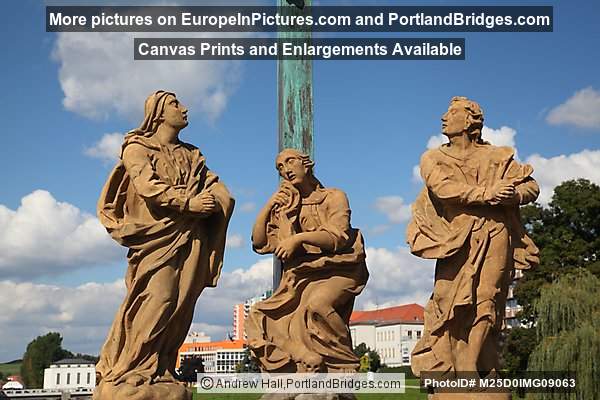 Statues, Stone Bridge, Pisek, Czech Republic