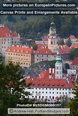 View of Krumlov Castle from Krízovy Vrch Hill, Cesky Krumlov, Czech Republic