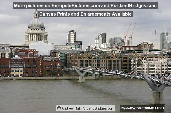 London Millenium Bridge and St. Peter's