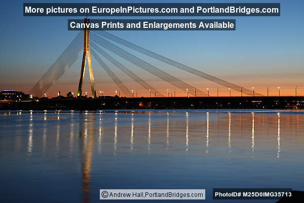 Vanu Bridge, Sunset, Riga, Latvia