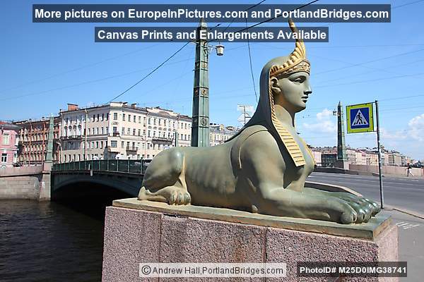 Egyptian Bridge, Fontanka River, St. Petersburg