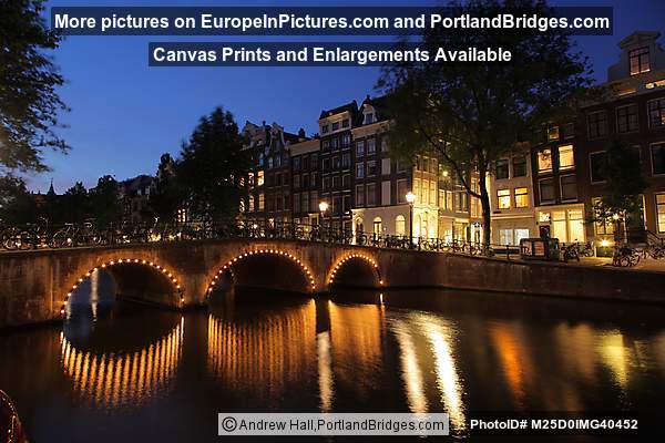 Keizersgracht Bridge, Dusk, Amsterdam