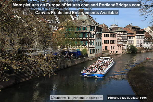 Tour Boat in Canal, Strasbourg