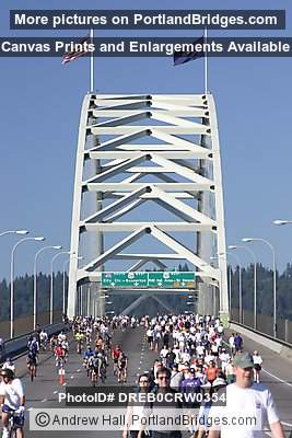Runners Approaching Fremont Bridge, Bridge Pedal, 2004 (Portland, Oregon)