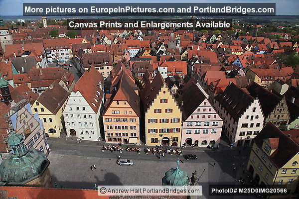 Market Square, View from Town Hall Tower, Rothenburg