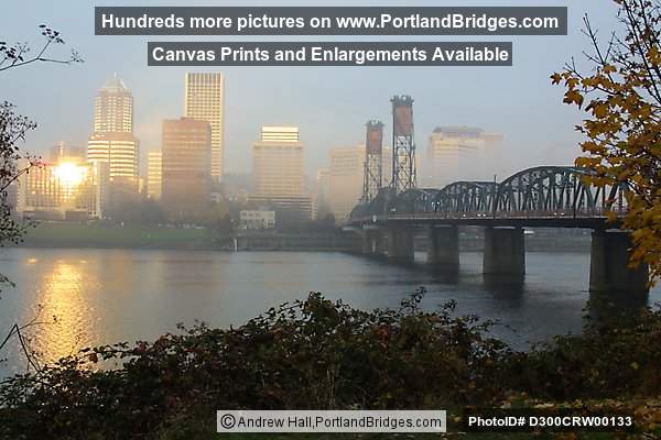 Portland Cityscape, Hawthorne Bridge, Daybreak