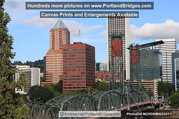 Portland Buildings, Hawthorne Bridge, from I-5