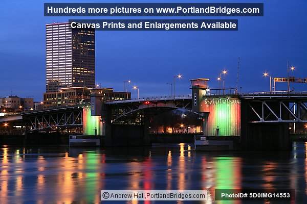 Morrison Bridge, Lights, US Bancorp Tower, Portland, Oregon