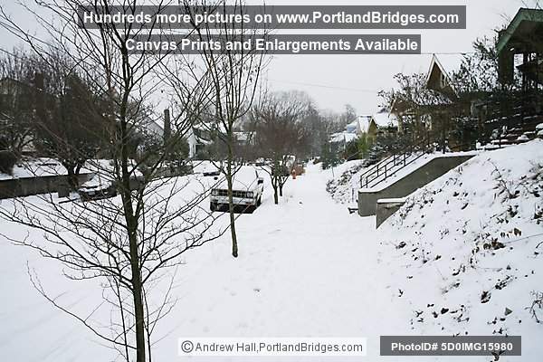 Portland Snow, Eliot Neighborhood, Northeast Portland