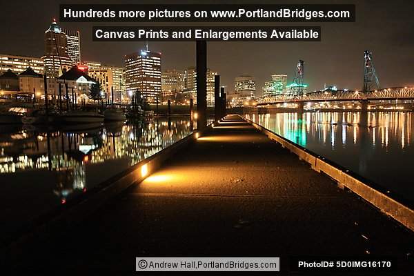 Portland Riverplace Bridges Dusk