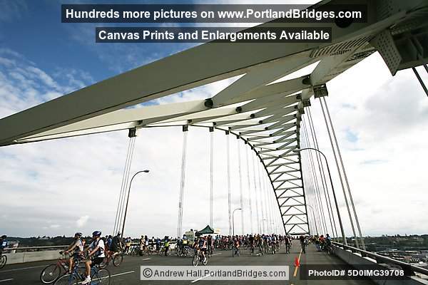 Fremont Bridge during Bridge Pedal (Portland, Oregon)