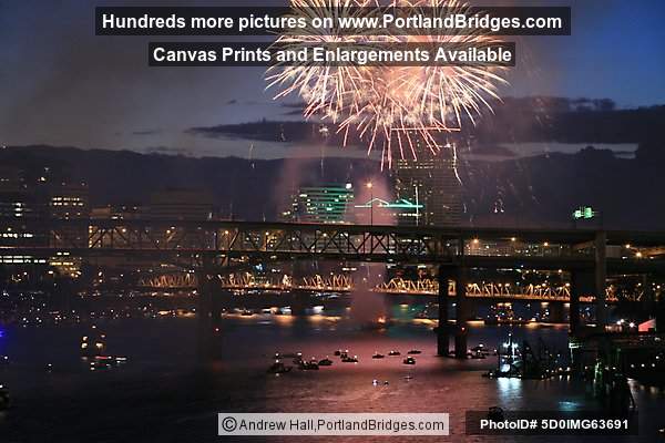 Portland Waterfront Fireworks, July 4, 2010