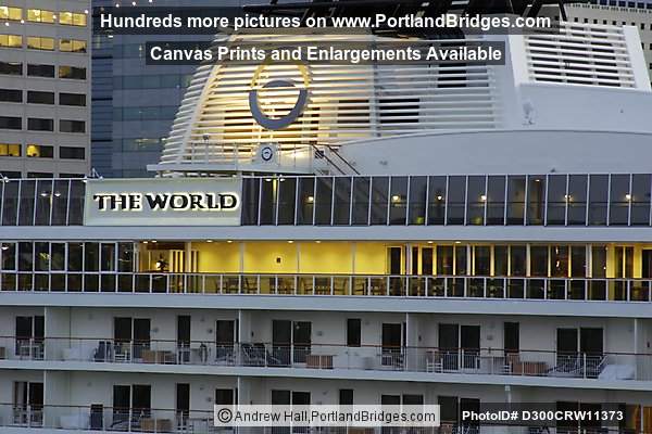 The World Cruise Ship, close-up (Portland, Oregon)