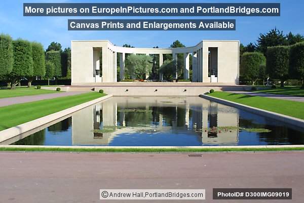 Reflecting Pool, Memorial, American Cemetery, Normandy, France