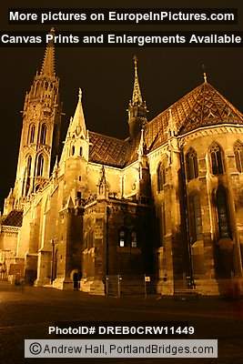 Budapest Matthias Church, Night