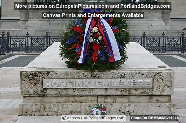 Wreath, Monument at Heros' Square, Budapest