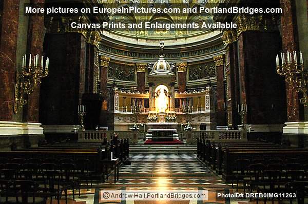 Inside St. Stephens Basilica, Budapest