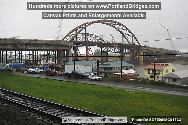 Sauvie Island Arch Span in place (Portland, Oregon)