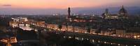 Ponte Vecchio and Arno River, Dusk, Florence, Italy