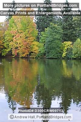 Laurelhurst Park, Lake Reflections, Fall Leaves (Portland, Oregon)
