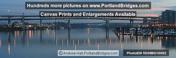 Marquam Bridge, Panoramic Pictures, Reflections (Portland, Oregon)