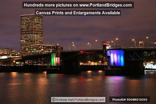 Morrison Bridge, Portland At Night