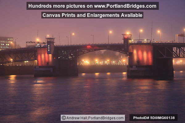 Morrison Bridge, Daybreak, Fog (Portland, OR)