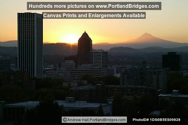 Portland Sunrise, Facing East, Mt. Hood