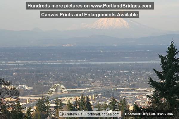 Fremont Bridge, Mt. St. Helens from Council Crest (Portland, Oregon)