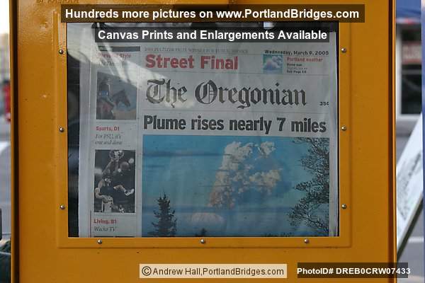 Mt. Saint Helens Eruption Front Page, Oregonian Newspaper (Portland, Oregon)