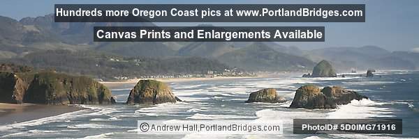 Cannon Beach from Ecola State Park, Panoramic