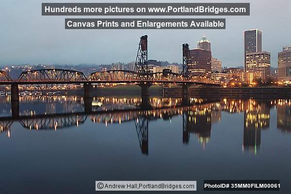 Portland Cityscape, Daybreak, Reflections, Willamette River