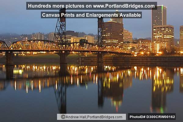 Portland Waterfront, Daybreak, Reflections, Willamette River