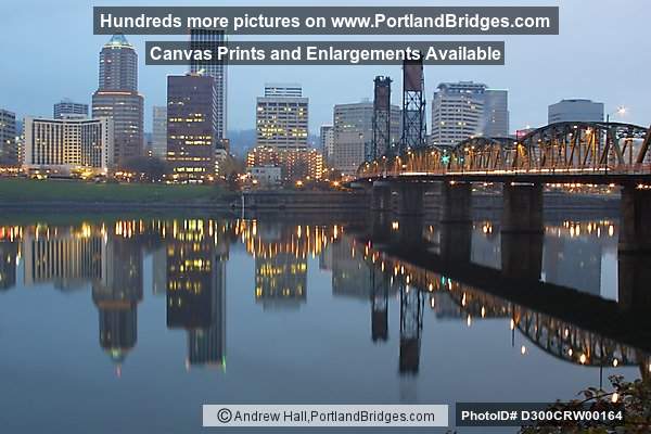 Portland Cityscape, Daybreak, Reflections