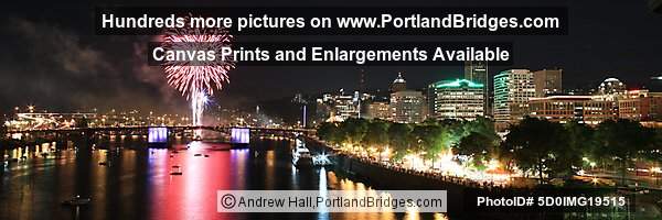 Portland Rose Festival Fireworks, Panoramic